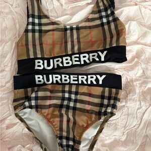 Burberry Checkered Bikini with Black Accents